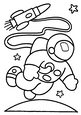 lamina para imprimir y colorear d&iacute;a del Trabajo astronauta